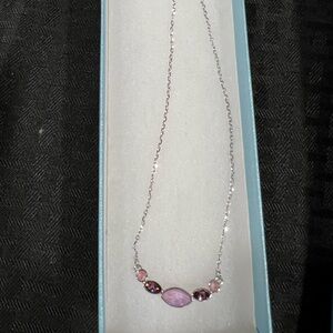 Pink & Amethyst Necklace made exclusively with Swarovski crystals